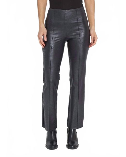 Lyssé Blue E Foiled Leather Pant