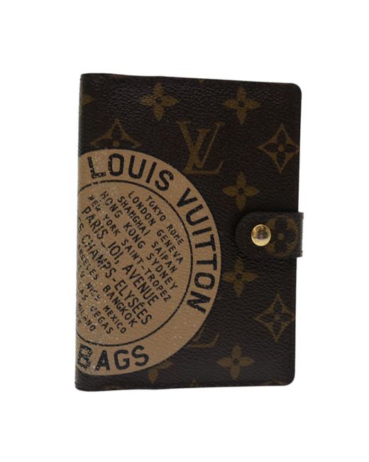 Louis Vuitton Black Agenda Pm Canvas Wallet (pre-owned)