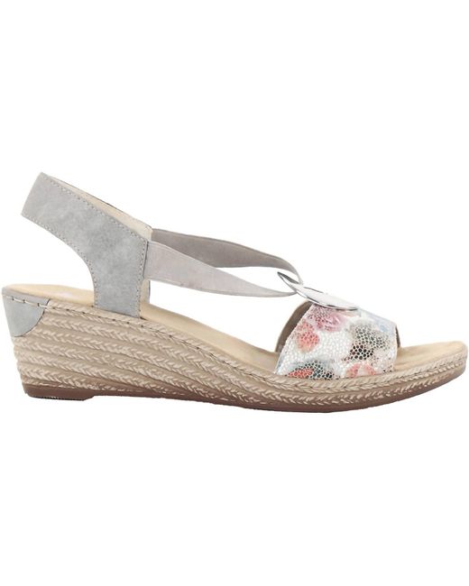Rieker Multicolor Fanni H6 Synthetic Leather Backstrap Sandal