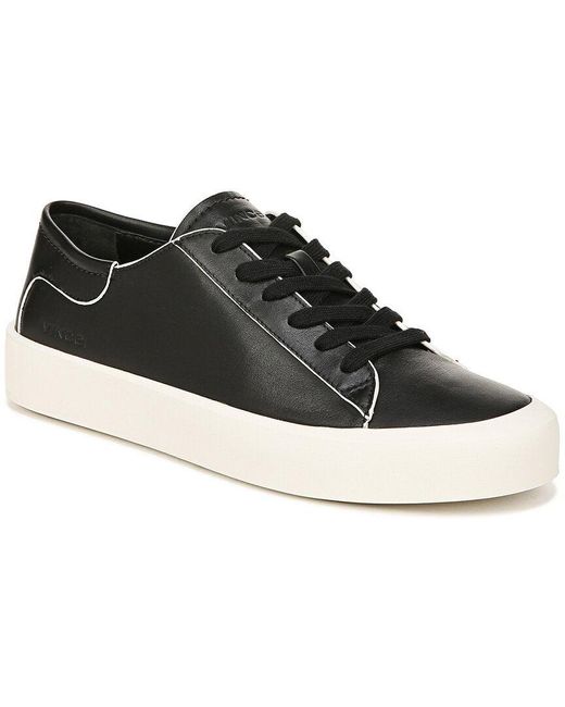 Vince Black Gabi-2 Leather Sneaker