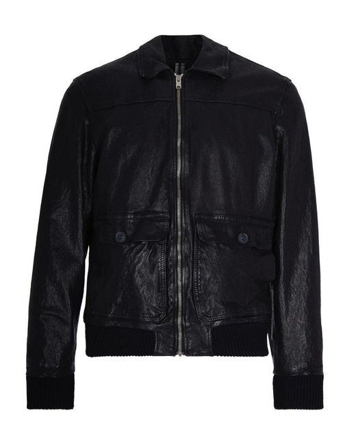DFOUR® Black Bomber Jacket for men