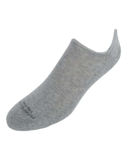 Marcoliani Gray Cushioned Solid Colored Invisible Sneaker Sock (1 Pair) for men