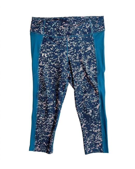 Under Armour Blue Heat Gear Compression Cropped Leggings