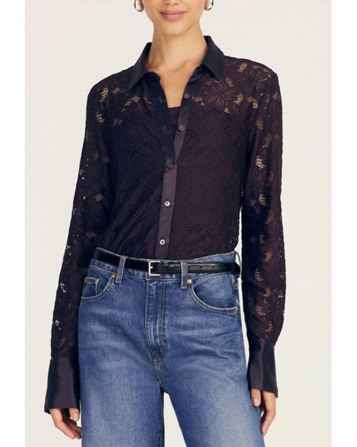10 Crosby Derek Lam Blue Raissa Button Down Top