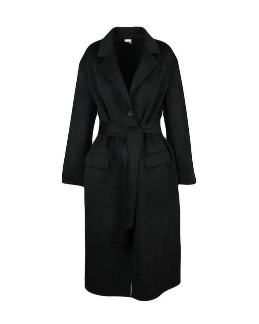 Aspesi Black Wool Unlined Long Coat