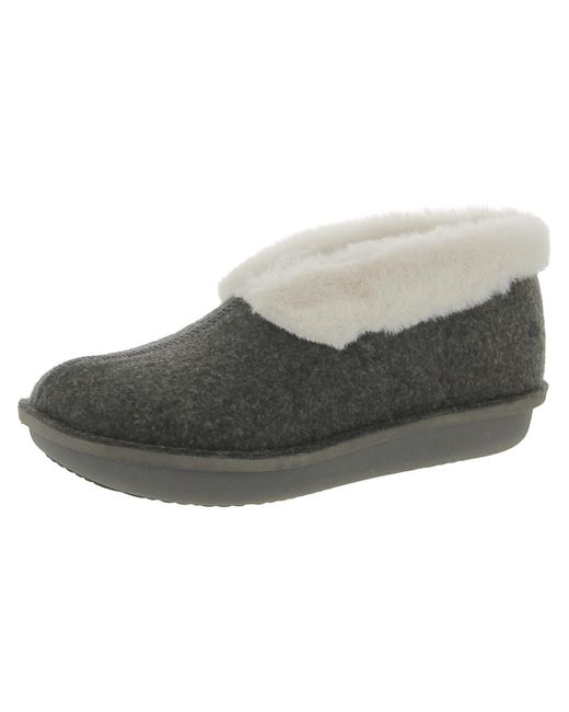 Clarks Gray Step Flow Low Cold Weather Winter Shearling Boots