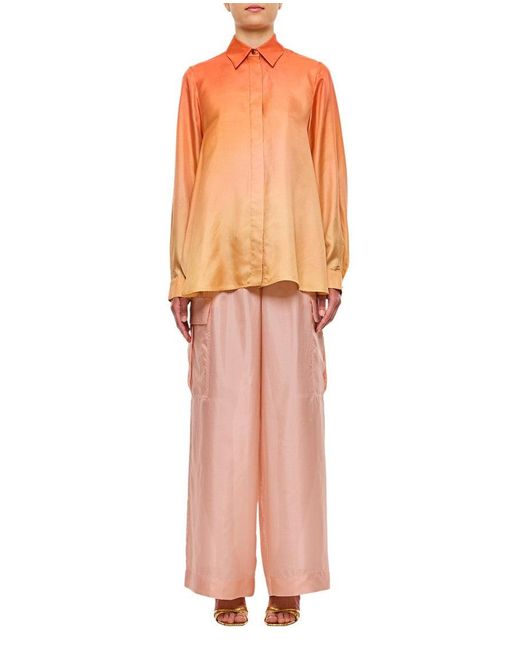 Zimmermann Orange Tranquillity Scarf Shirt
