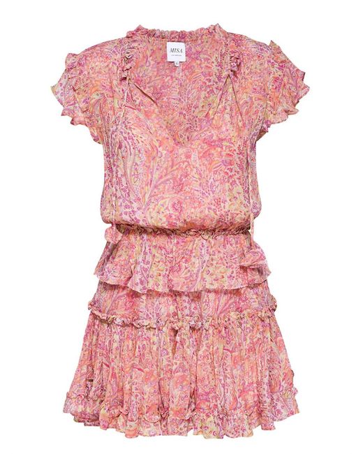 MISA Los Angles Pink Lilian Mini Dress