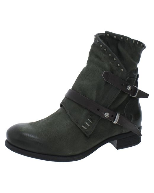 Miz Mooz Black Sambuca Leather Laceless Ankle Boots