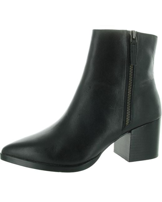 Linea Paolo Black Zipper Ankle Boots