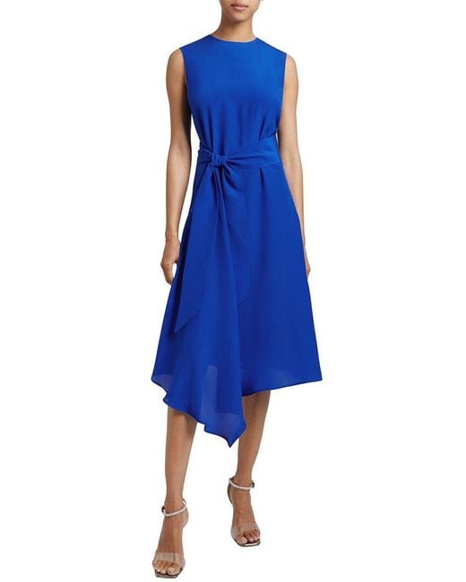 Santorelli Blue Cecilia Midi Dress