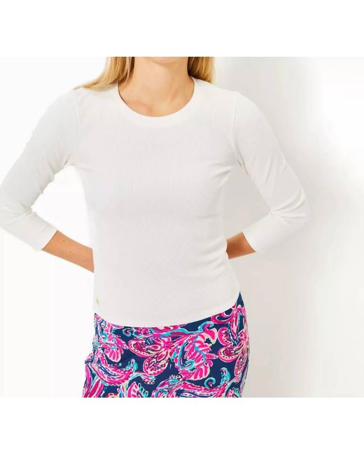 Lilly Pulitzer White Alans Knit Top