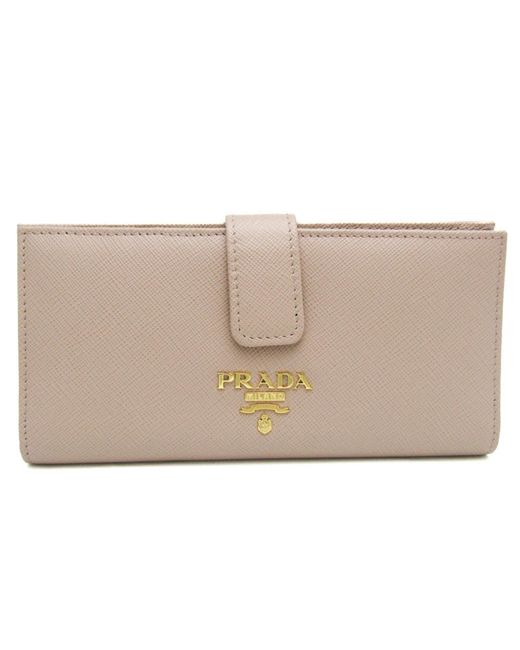 Prada Natural Saffiano Leather Wallet (pre-owned)