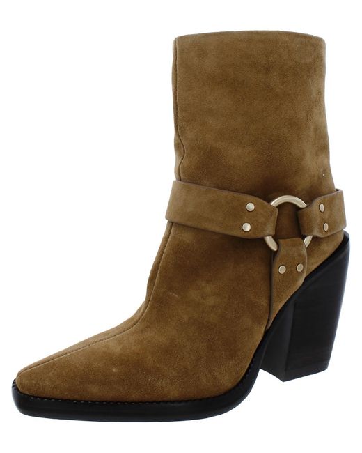 Rag & Bone Brown Rio Western Leather Pointed Toe Ankle Boots