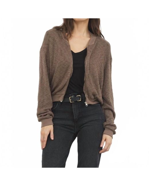 Lamade Black Knit Bomber Jacket