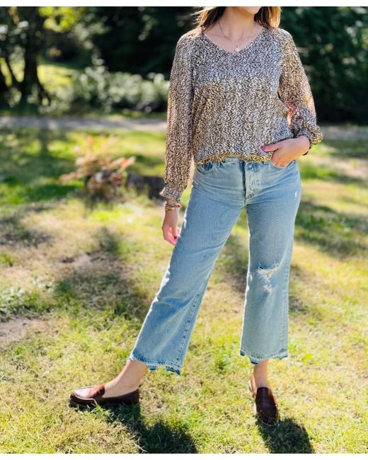 EsQualo Yellow Smocked Blouse