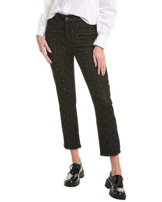 Rag & Bone Black Fern Dot High-Rise Slim Jean