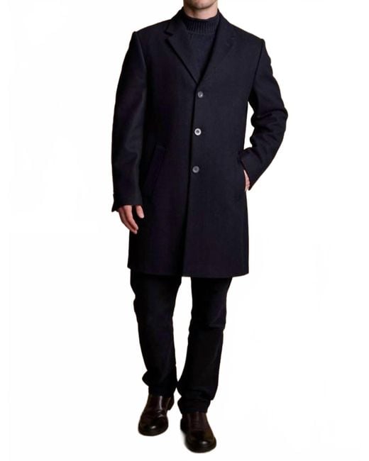Jack Murphy Blue Owen Wool Coat for men