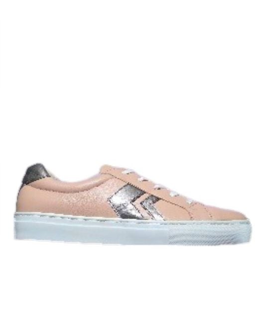 Eric Michael Pink Cosmo Leather Sneaker