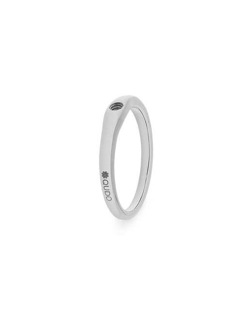 qudo White Basic Fine Ring