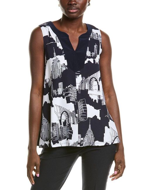 Joseph Ribkoff White Printed Top