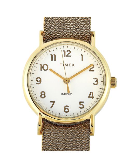 Timex Weekender 38 Mm Metallic Gold Watch Tw2r92300 Lyst