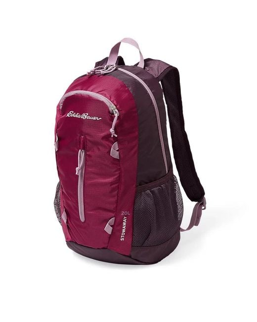 Eddie Bauer Purple Stowaway Packable 20l Backpack
