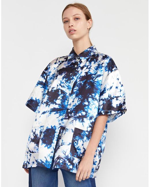Cynthia Rowley Tie Dye Printed Silk 