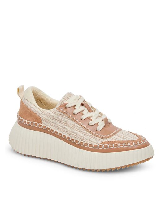 Dolce Vita Natural Dannis Faux Trim Chunky Casual And Fashion Sneakers