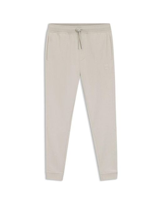 Boss Natural Logo-Patch Tracksuit Bottoms for men