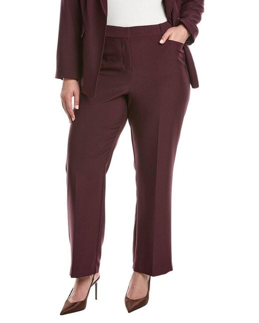 Tahari Red Plus Pant