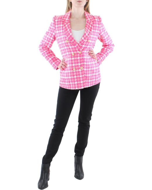 Generation Love Pink Abby Woven Tweed Two-button Blazer