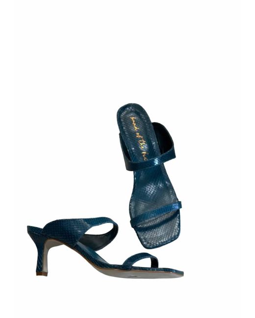Band Of The Free Blue Brandy Leather Heeled Sandal In Teal