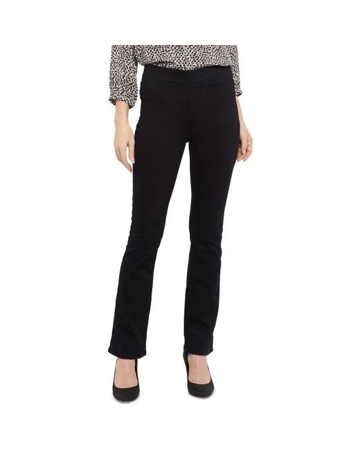 NYDJ Black Slim Pull On Bootcut Jeans