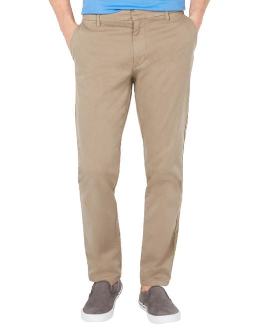 DKNY Natural Bedford Straight Leg Mid-rise Chino Pants for men