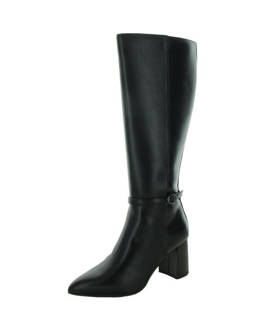 Alfani Women's Faux Leather Knee-High Boots - Black, 5.5 Medium (B,M)