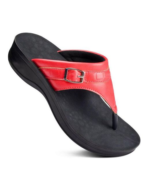 AEROTHOTIC Red Sandals Mirage