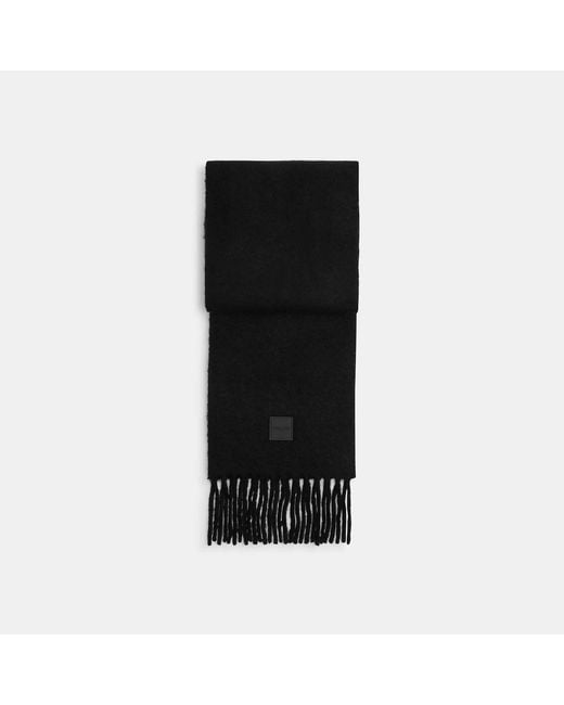 COACH Black Muffler With Rubber Patch