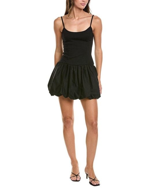 Marion Cami Bubble Hem Mini Skort Dress in Black