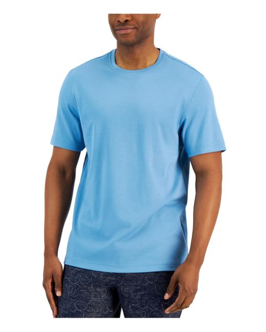 Alfani Blue Crewneck Stretch T-shirt for men