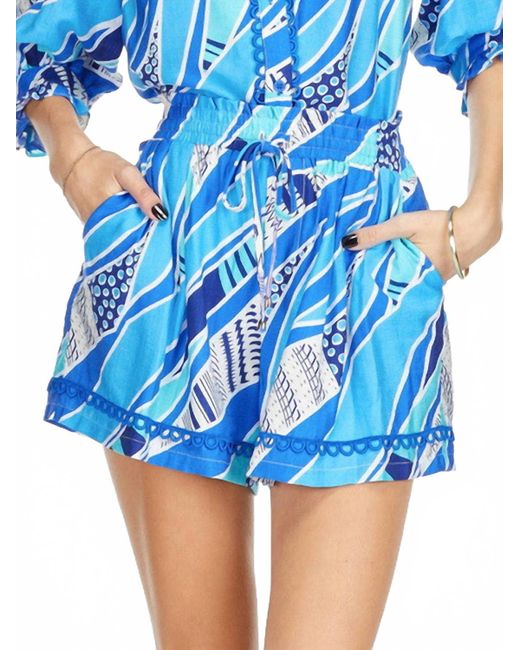 J joy Blue Trimmed Pull On Short