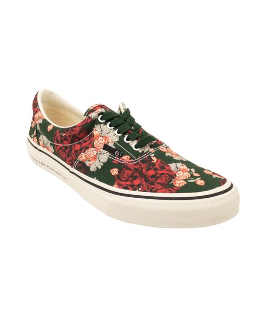 Undercover Green Floral Print Sneakers for men