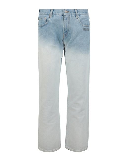 Off-White c/o Virgil Abloh Blue Cropped Skinny Ombre Jeans for men