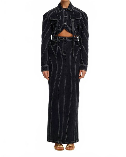 Acler Black Eagleton Maxi Skirt