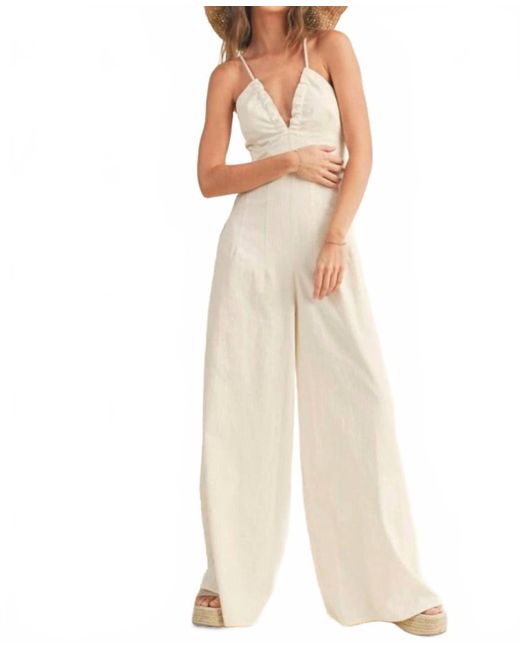 Miou Muse Natural Washed Cotton Jumpsuit