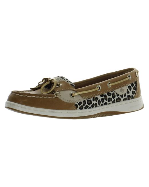 Sperry Top-Sider Multicolor Angelfish Leather Cheetah Print Boat Shoes