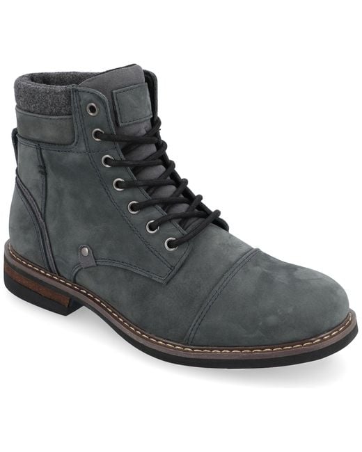 Territory Black Yukon Wide Width Cap Toe Ankle Boot for men