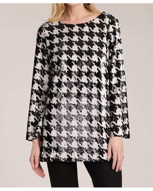 tyler boe Black Sandra Sequin Tunic Top