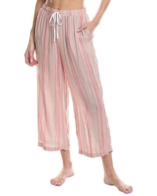 Donna Karan Pink Sleepwear Sleep Crop Pant