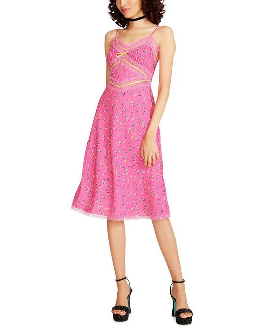 Betsey Johnson Pink Daytime Midi Slip Dress
